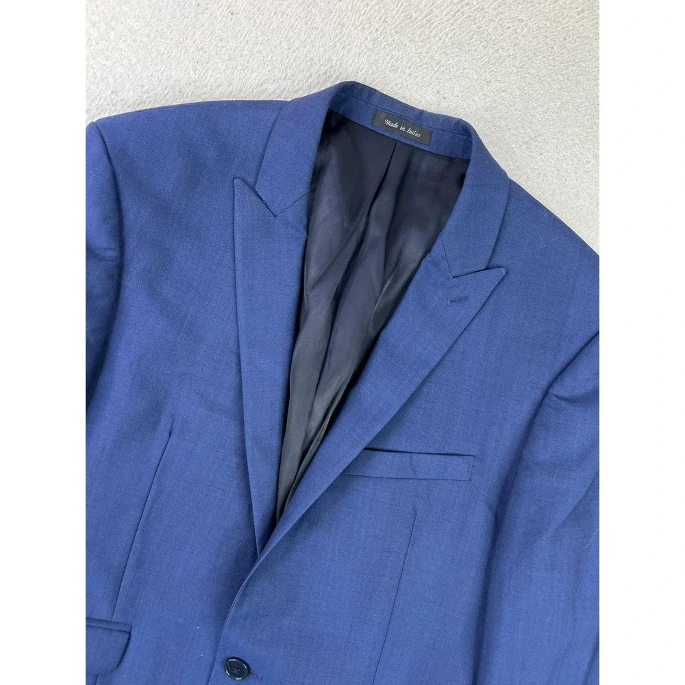 Calvin Klein Suit Jacket Mens 40R Blue Wool Extreme Slim Fit 2 Button Blazer